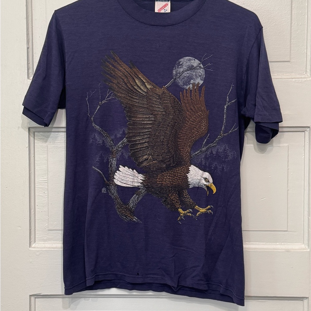 Vintage Jerzees Navy Blue T-Shirt